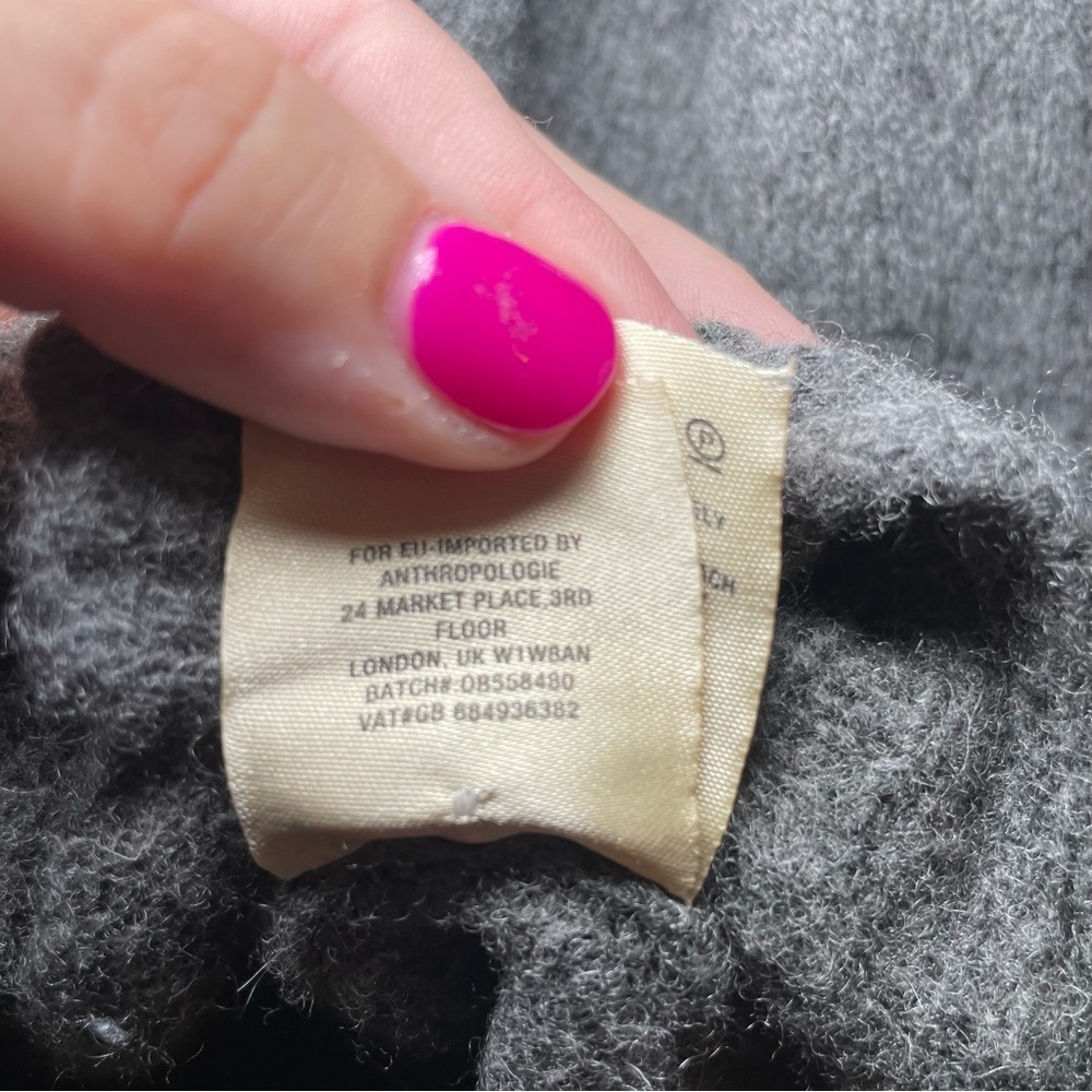 Anthropology | Moth Grey Fireside Turtleneck Sweater Size XS - Picture 5 of 7